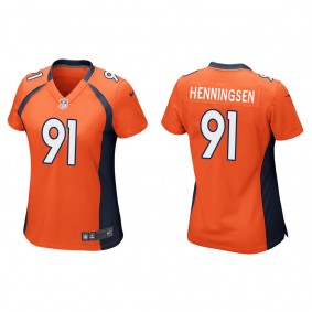 Women's Denver Broncos Matt Henningsen Orange 2022 NFL Draft Game Jersey