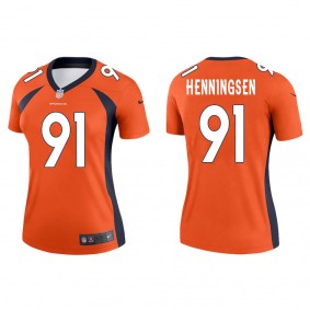Women's Denver Broncos Matt Henningsen Orange 2022 NFL Draft Legend Jersey