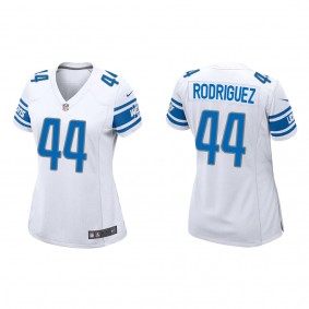 Women's Detroit Lions Malcolm Rodriguez White 2022 NFL Draft Game Jersey