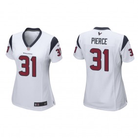 Women's Houston Texans Dameon Pierce White 2022 NFL Draft Game Jersey