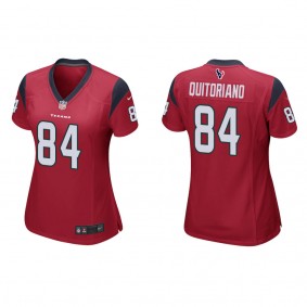 Women's Houston Texans Teagan Quitoriano Red 2022 NFL Draft Game Jersey