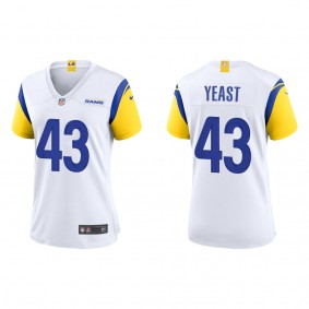 Women's Los Angeles Rams Russ Yeast White 2022 NFL Draft Alternate Game Jersey