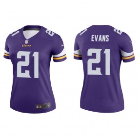 Women's Minnesota Vikings Akayleb Evans Purple 2022 NFL Draft Legend Jersey