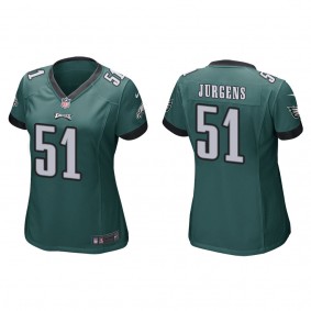 Women's Philadelphia Eagles Cam Jurgens Green 2022 NFL Draft Game Jersey