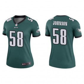 Women's Philadelphia Eagles Kyron Johnson Green 2022 NFL Draft Legend Jersey