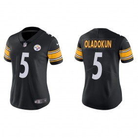 Women's Pittsburgh Steelers Chris Oladokun Black 2022 NFL Draft Vapor Limited Jersey