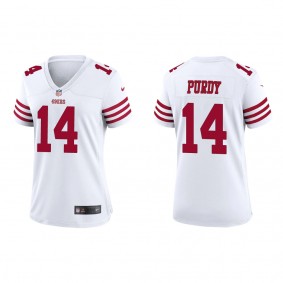 Women's San Francisco 49ers Brock Purdy White 2022 NFL Draft Game Jersey