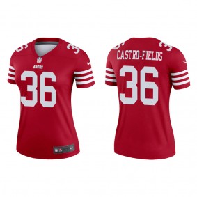 Women's San Francisco 49ers Tariq Castro-Fields Scarlet 2022 NFL Draft Legend Jersey