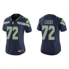 Women's Seattle Seahawks Abraham Lucas Navy 2022 NFL Draft Vapor Limited Jersey