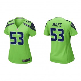 Women's Seattle Seahawks Boye Mafe Neon Green 2022 NFL Draft Game Jersey