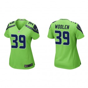 Women's Seattle Seahawks Tariq Woolen Neon Green 2022 NFL Draft Game Jersey