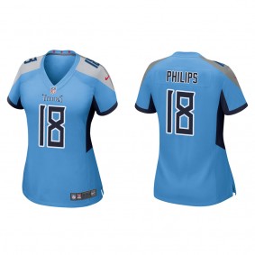 Women's Tennessee Titans Kyle Philips Light Blue 2022 NFL Draft Game Jersey