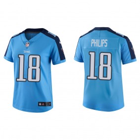 Women's Tennessee Titans Kyle Philips Light Blue 2022 NFL Draft Vapor Limited Jersey