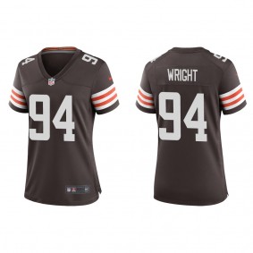 Women's Cleveland Browns Alex Wright Brown 2022 NFL Draft Game Jersey