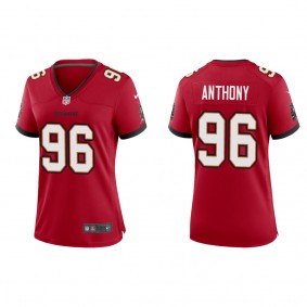 Women's Tampa Bay Buccaneers Andre Anthony Red 2022 NFL Draft Game Jersey