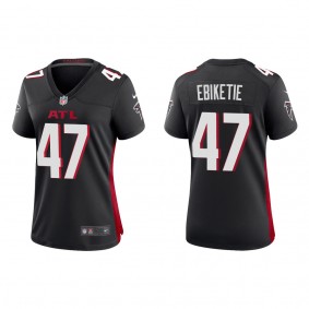 Women's Atlanta Falcons Arnold Ebiketie Black 2022 NFL Draft Game Jersey