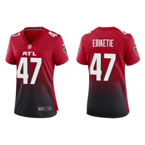 Women's Atlanta Falcons Arnold Ebiketie Red 2022 NFL Draft Alternate Game Jersey