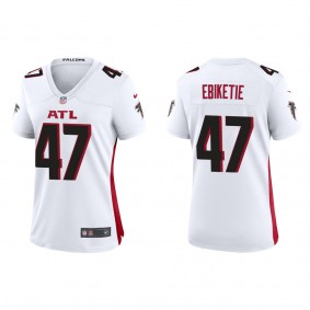 Women's Atlanta Falcons Arnold Ebiketie White 2022 NFL Draft Game Jersey