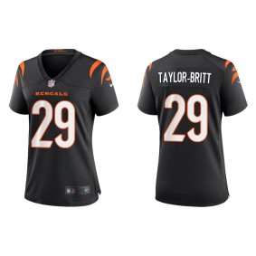 Women's Cincinnati Bengals Cam Taylor-Britt Black 2022 NFL Draft Game Jersey