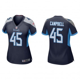 Women's Tennessee Titans Chance Campbell Navy 2022 NFL Draft Game Jersey