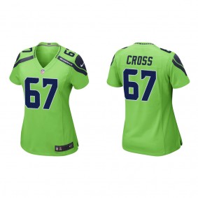 Women's Seattle Seahawks Charles Cross Neon Green 2022 NFL Draft Game Jersey