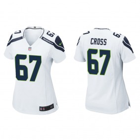 Women's Seattle Seahawks Charles Cross White 2022 NFL Draft Game Jersey