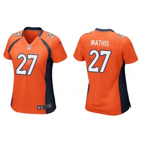 Women's Denver Broncos Damarri Mathis Orange 2022 NFL Draft Game Jersey