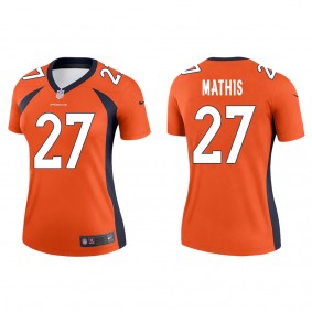 Women's Denver Broncos Damarri Mathis Orange 2022 NFL Draft Legend Jersey