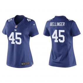 Women's New York Giants Daniel Bellinger Royal 2022 NFL Draft Game Jersey