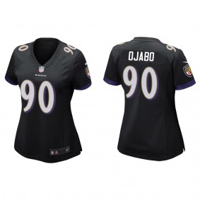 Women's Baltimore Ravens David Ojabo Black 2022 NFL Draft Game Jersey