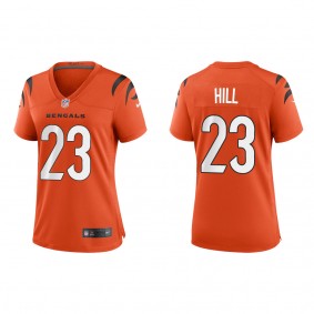 Women's Cincinnati Bengals Daxton Hill Orange 2022 NFL Draft Game Jersey
