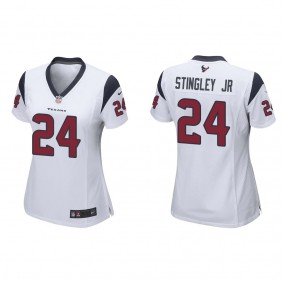 Women's Houston Texans Derek Stingley Jr. White 2022 NFL Draft Game Jersey