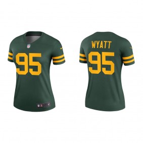 Women's Green Bay Packers Devonte Wyatt Green 2022 NFL Draft Alternate Legend Jersey