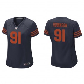 Women's Chicago Bears Dominique Robinson Navy 2022 NFL Draft Throwback Game Jersey