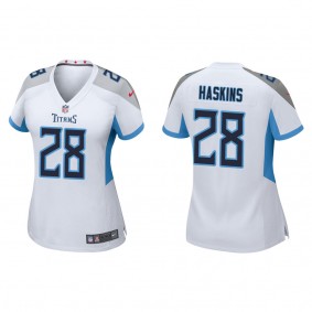Women's Tennessee Titans Hassan Haskins White 2022 NFL Draft Game Jersey