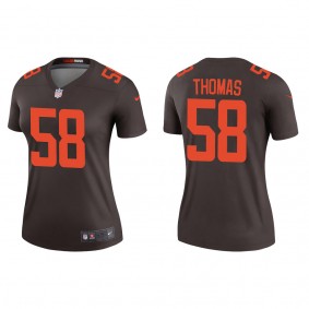 Women's Cleveland Browns Isaiah Thomas Brown 2022 NFL Draft Alternate Legend Jersey