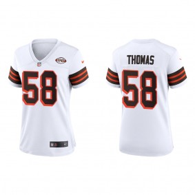 Women's Cleveland Browns Isaiah Thomas White 2022 NFL Draft 1946 Collection Game Jersey
