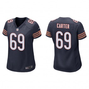 Women's Chicago Bears Ja'Tyre Carter Navy 2022 NFL Draft Game Jersey