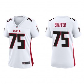 Women's Atlanta Falcons Justin Shaffer White 2022 NFL Draft Game Jersey