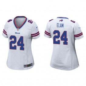 Women's Buffalo Bills Kaiir Elam White 2022 NFL Draft Game Jersey