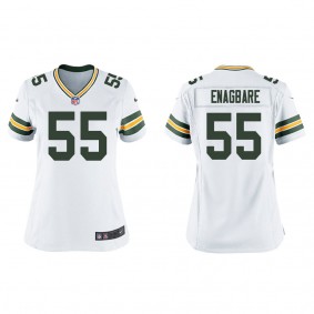 Women's Green Bay Packers Kingsley Enagbare White 2022 NFL Draft Game Jersey