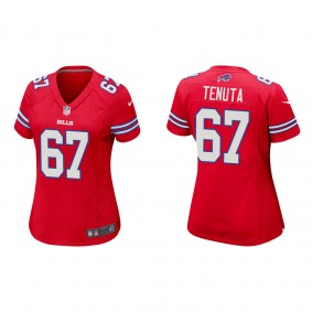 Women's Buffalo Bills Luke Tenuta Red 2022 NFL Draft Game Jersey