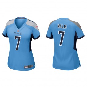 Women's Tennessee Titans Malik Willis Light Blue 2022 NFL Draft Game Jersey