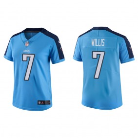 Women's Tennessee Titans Malik Willis Light Blue 2022 NFL Draft Vapor Limited Jersey