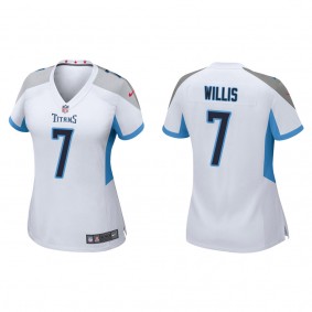 Women's Tennessee Titans Malik Willis White 2022 NFL Draft Game Jersey