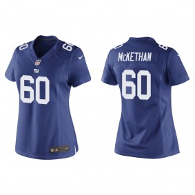 Women's New York Giants Marcus McKethan Royal 2022 NFL Draft Game Jersey
