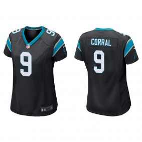 Women's Carolina Panthers Matt Corral Black 2022 NFL Draft Game Jersey