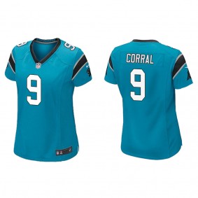 Women's Carolina Panthers Matt Corral Blue 2022 NFL Draft Game Jersey