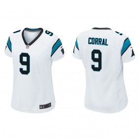 Women's Carolina Panthers Matt Corral White 2022 NFL Draft Game Jersey