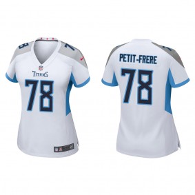 Women's Tennessee Titans Nicholas Petit-Frere White 2022 NFL Draft Game Jersey